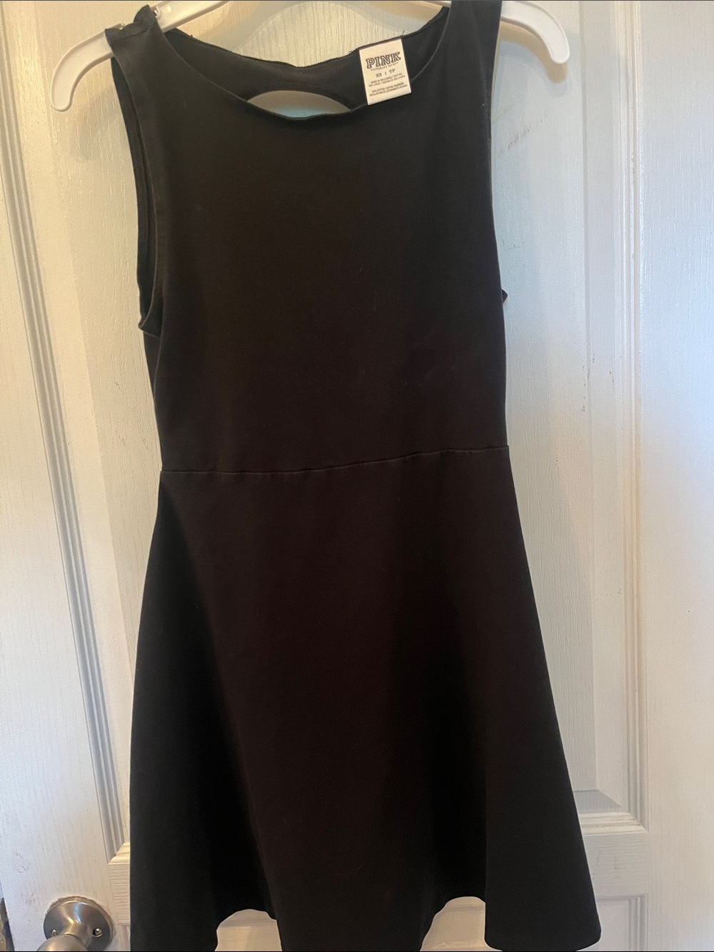 PINK Victoria's Secret Little Girls Black Sleeveless Fit & Flare Dress